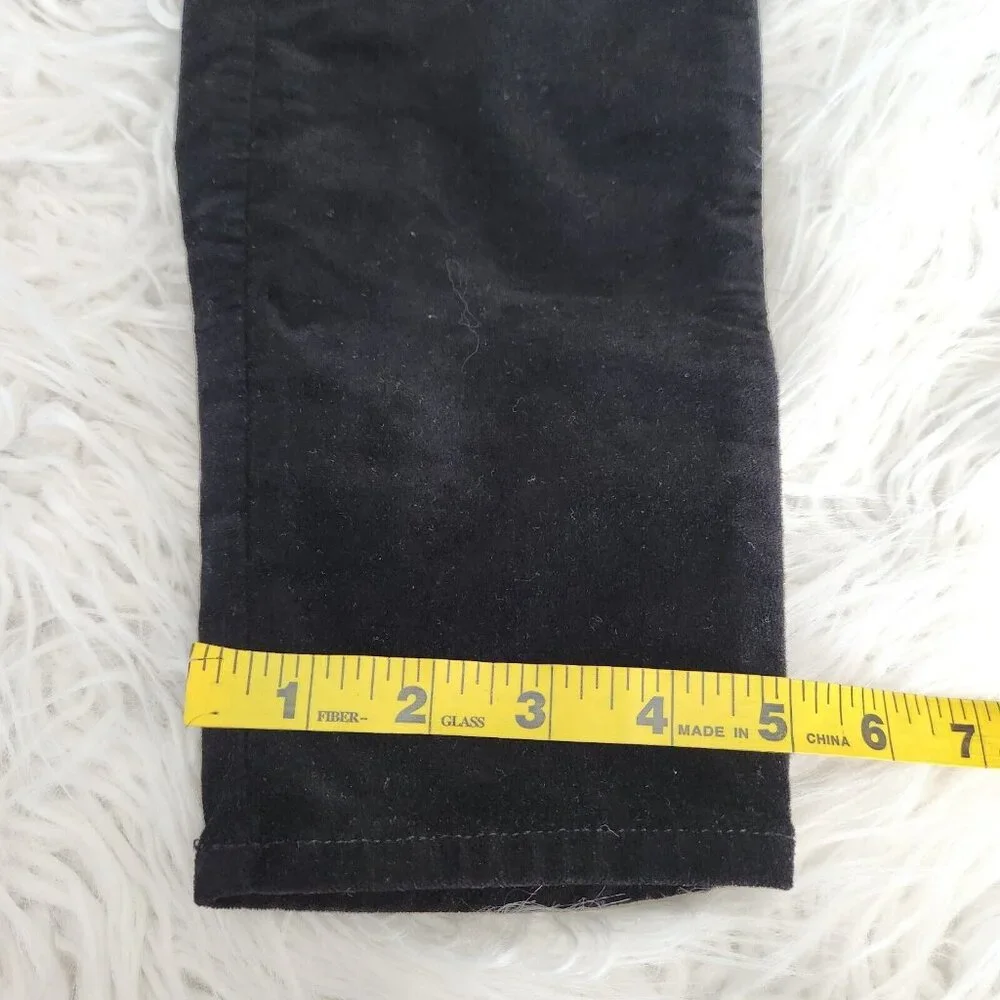 L'agence Katrina Ultra High Rise‎ Skinny Black Velvet Pants Size 30 (28x28